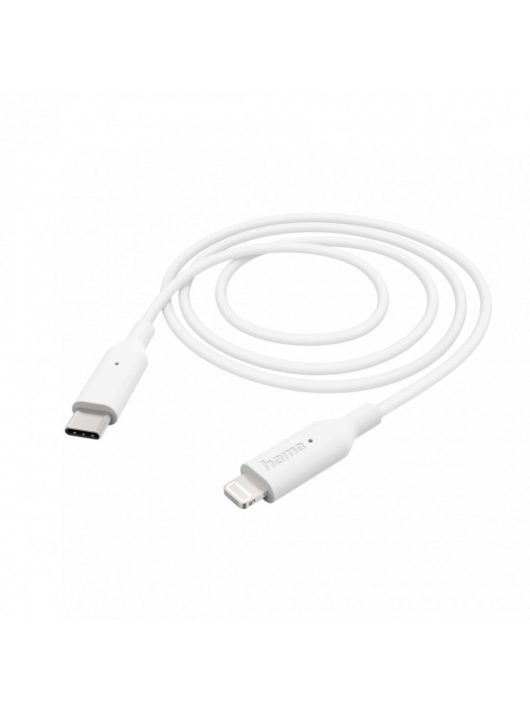 Hama USB Type-C Lightning töltő és adatkábel 1m White