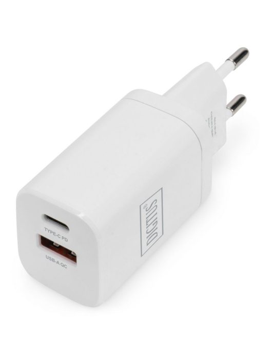 Digitus DA-10062 USB-C/USB-A DualPort Charger 30W White