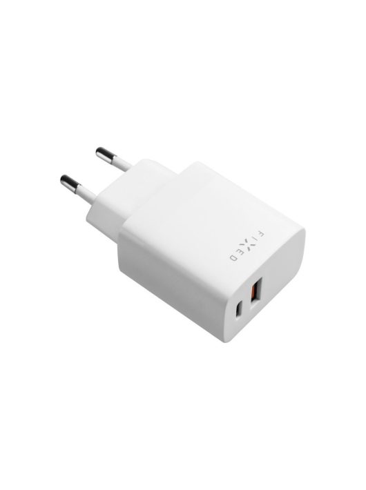 FIXED USB-C/USB Travel Charger 20W, white