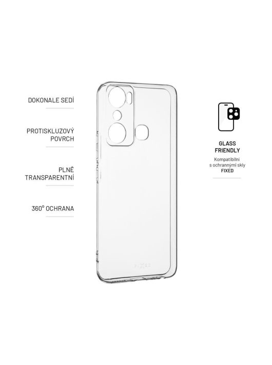 FIXED TPU Gel Case for Infinix Hot 20i, clear, Mobiltelefon Kiegészítő