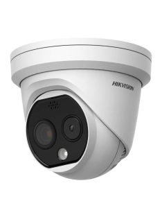   Hikvision IP hő- (256x192) 50°x37° és láthatófény (4 MP) kamera; -20°C-150°C; villogó fény/hangriasztás