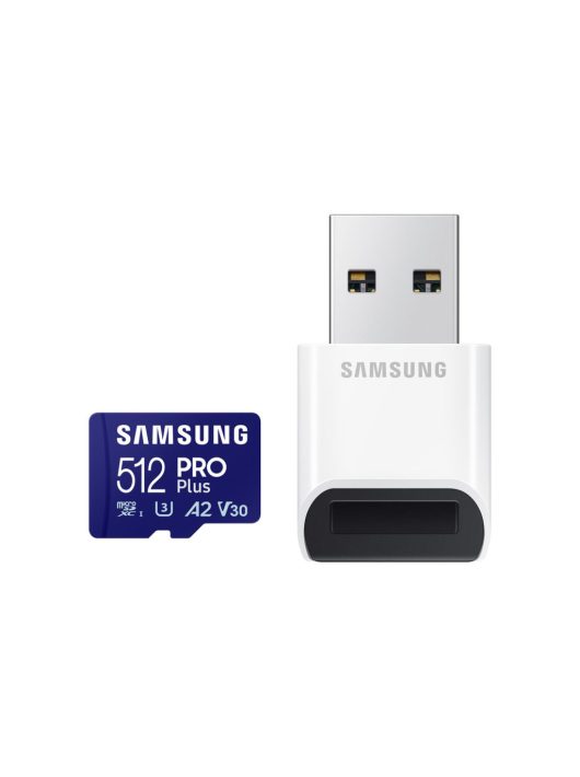 Samsung 512GB microSDXC Pro Plus Class10 U3 A2 V30 adapter nélkül 