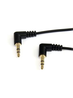   Startech 30cm Slim 3.5mm Right Angle Stereo Audio Cable Black