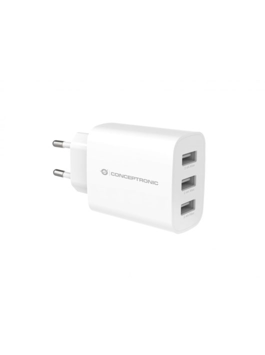 Conceptronic  ALTHEA13W 3-Port 30W USB Charger White