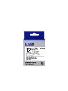   Brother LK-4WBB Label Cartridge Matte Paper szalag (12mm) Black on White - 9m