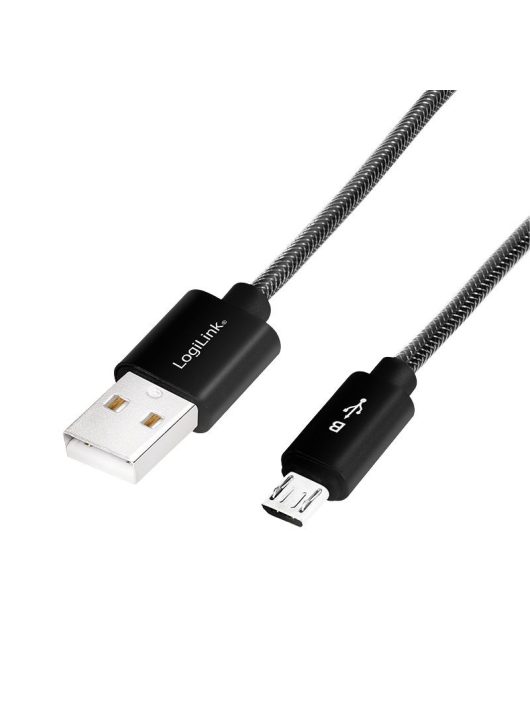 Logilink USB 2.0 cable USB-A/M to Micro-USB/M 1m Black 