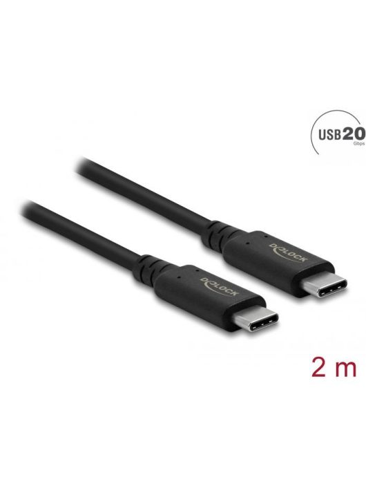 DeLock USB4 20 Gbps Cable 2m Black