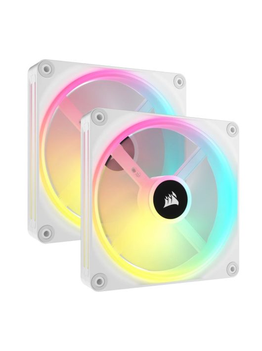 Corsair iCUE LINK QX140 RGB 140mm PWM PC Fans Starter Kit with iCUE LINK System Hub White