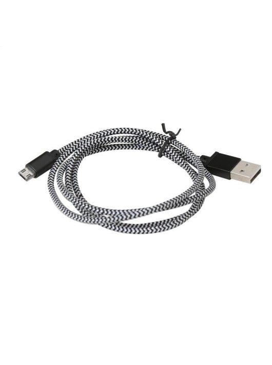 Platinet micro USB to USB fabric braided cable 1m Black