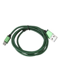 Platinet  micro USB to USB fabric braided cable 1m Green