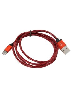 Platinet USB lightning fabric braided cable 1m Red