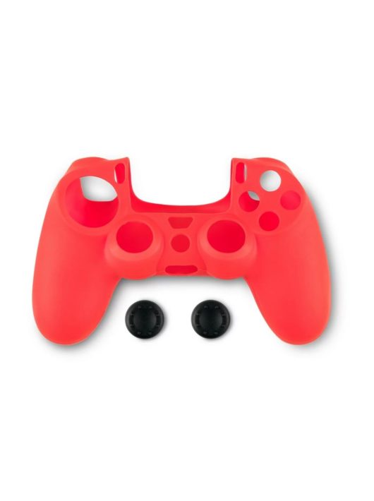 Spartan Gear Playstation 4 Silicon Skin Cover and Thumb Grips Red