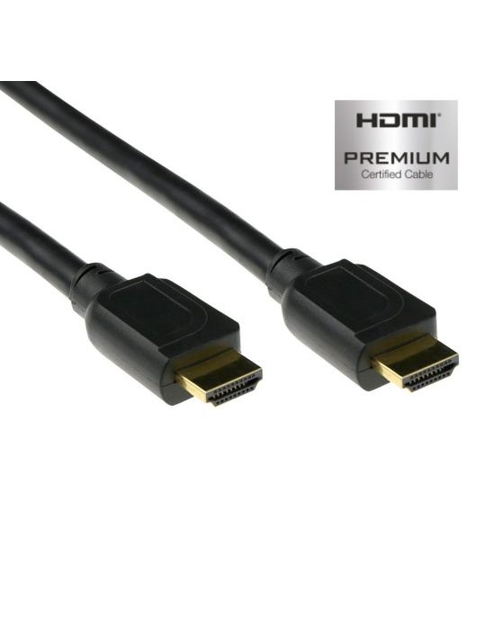 ACT HDMI High Speed premium certified v2.0 HDMI-A male - HDMI-A male cable 5m Black