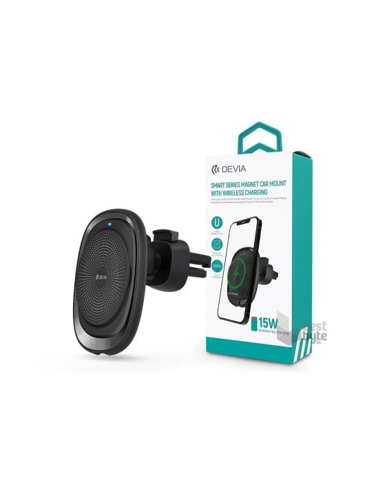 Devia ST362200 Magnet Car Mount with Wireless Charger Black