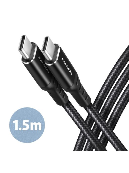 AXAGON BUCM-CM15AB HQ USB-C <> USB-C Cable 1.5m Black