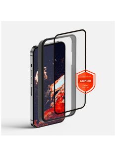   FIXED Armor teljes kijelzőt fedő 2,5D edzett üvegfólia applikátorral Apple iPhone X/XS/11 Pro, fekete