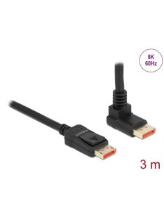   DeLock DisplayPort cable male straight to male 90° upwards angled 8K 60 Hz 3m Black