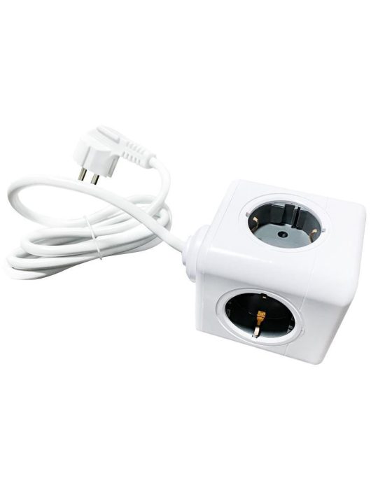 Technaxx TX-195 Power Cube Hálózati Elosztó 4DIN 1,4m White