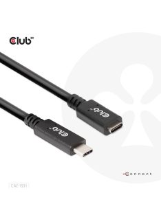 Club3D USB Gen1 Type-C Extension cable 1m Black 