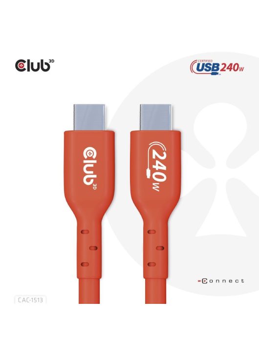 Club3D USB2 Type-C cable 3m Red