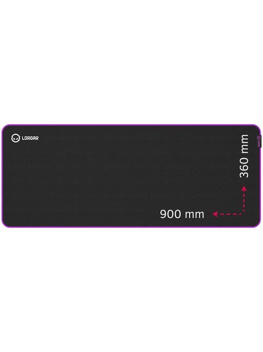 LORGAR Main 319 Egérpad Black/Purple