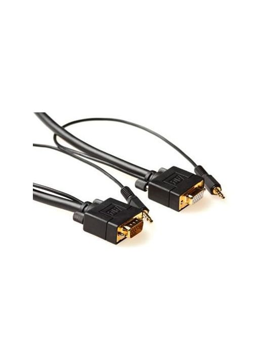 ACT High Performance VGA + Audio extension cable male-female 2m Black