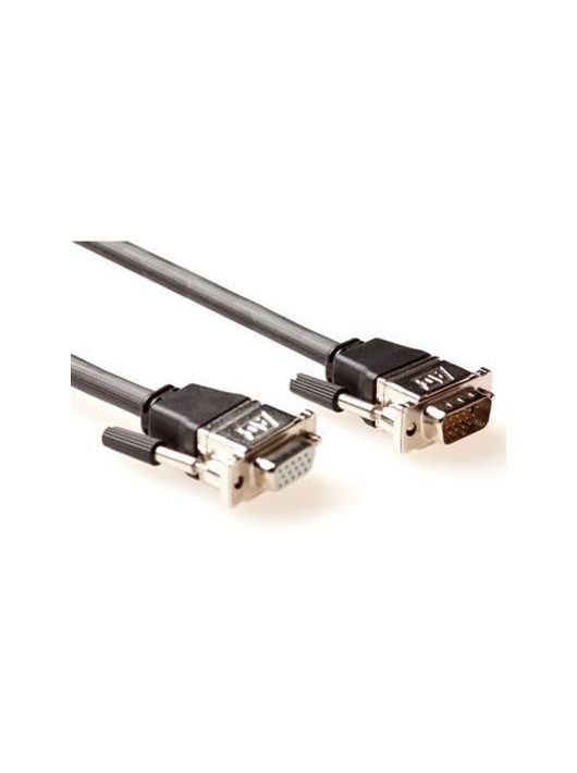 ACT High Performance VGA extension cable male-female with metal hoods 3m Black