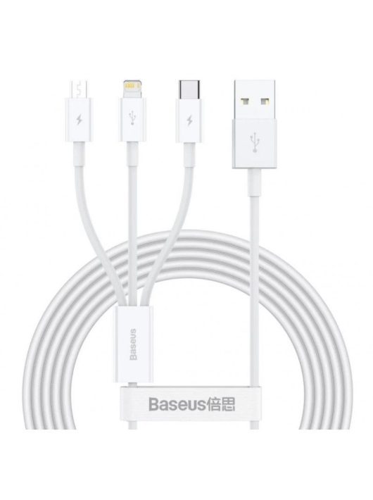 Baseus Superior Series 3 in 1 USB Cable 1,2m White