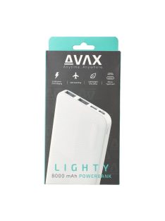 Avax PB103W LIGHTY 8000mAh PowerBank White