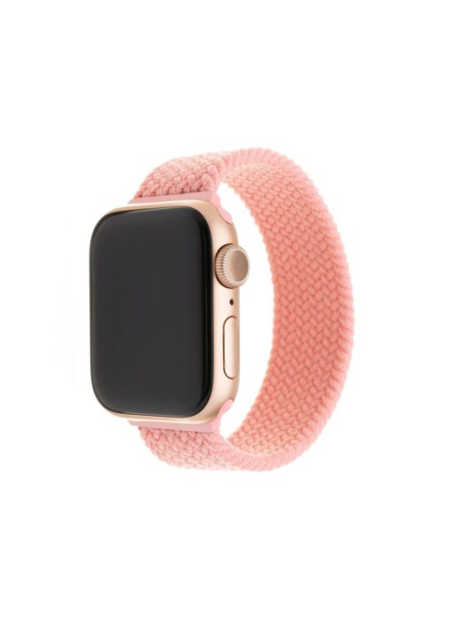 FIXED Elastic Nylon Strap for Apple Watch 42/44/45mm, size L, pink