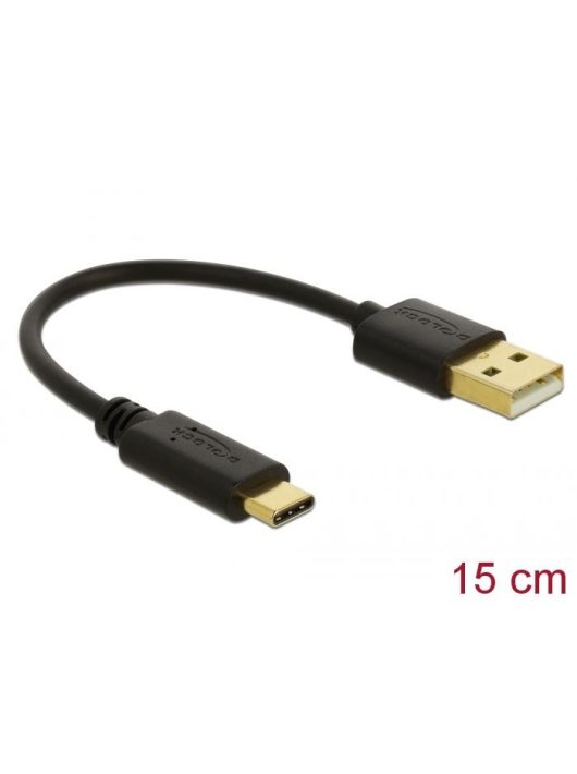 DeLock USB Type-C 0,15m Black