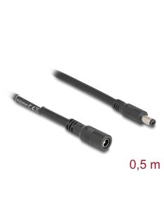 DeLock DC Extension Male/famale cable 0,5m Black