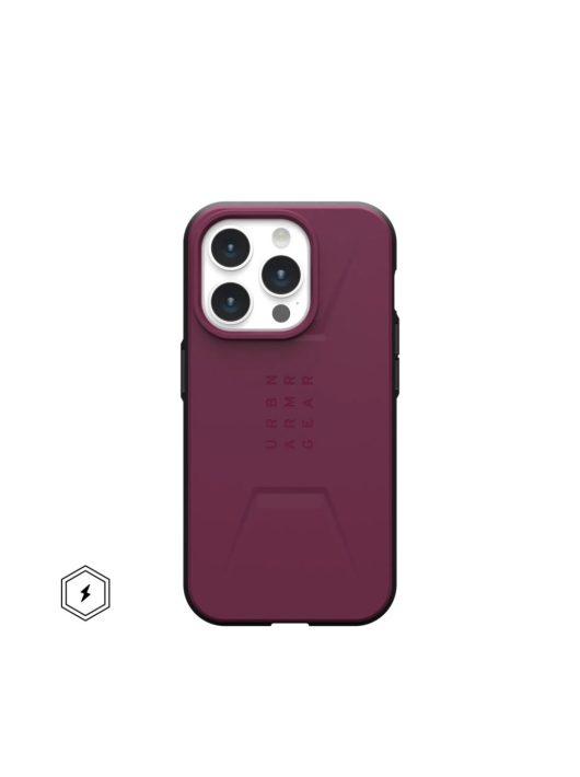 UAG Civilian case for MagSafe iPhone 15 Pro Bordeaux