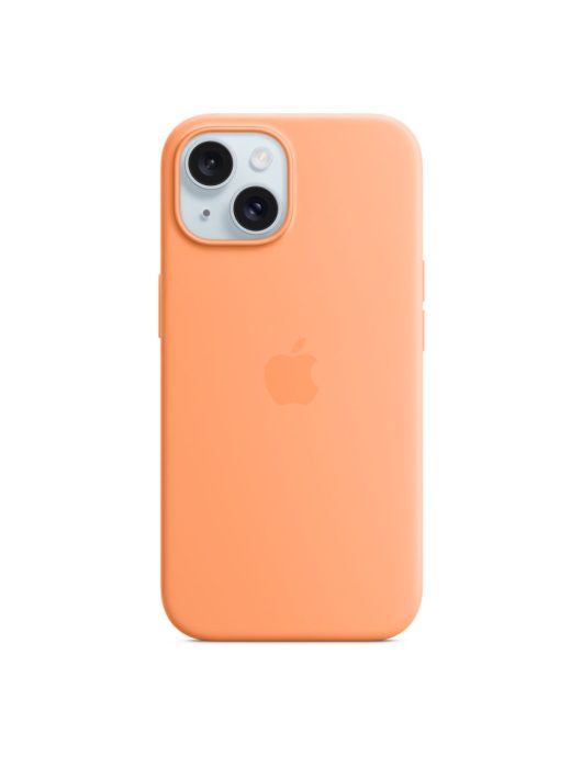 Apple iPhone 15 Silicone Case with MagSafe Orange Sorbet