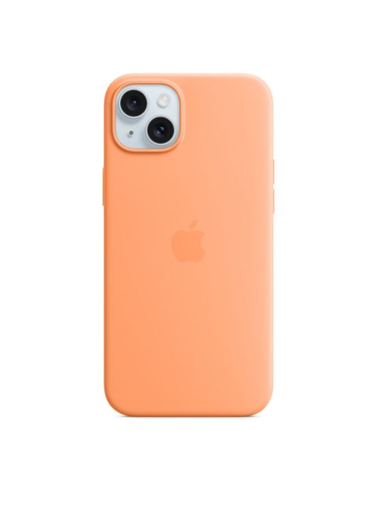 Apple iPhone 15 Plus Silicone Case with MagSafe Orange Sorbet