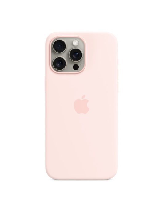 Apple iPhone 15 Pro Max Silicone Case with MagSafe Light Pink