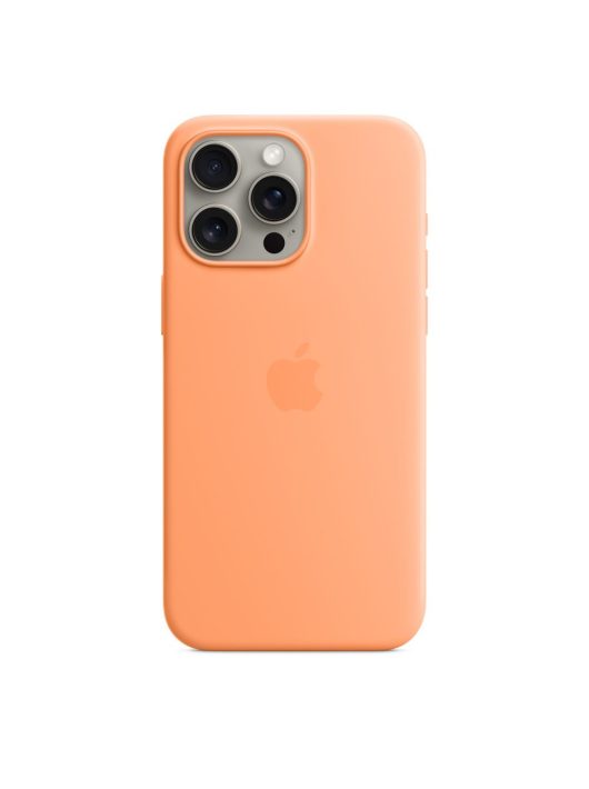 Apple iPhone 15 Pro Max Silicone Case with MagSafe Orange Sorbet