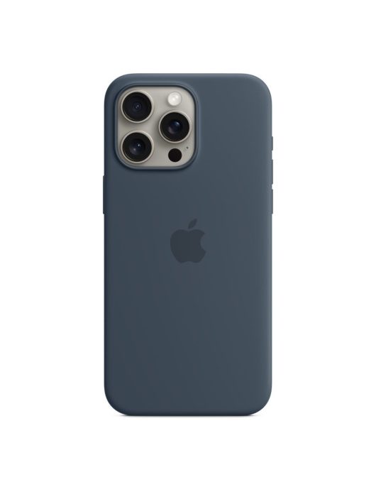 Apple iPhone 15 Pro Max Silicone Case with MagSafe Storm Blue