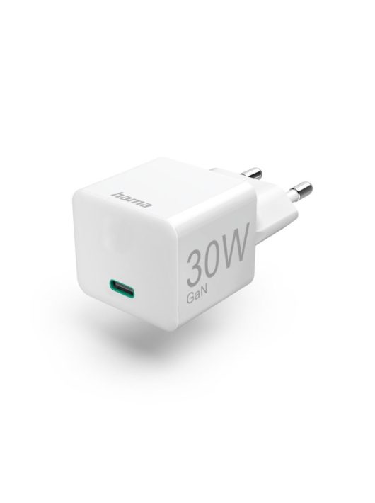 Hama Hálózati töltő USB Type-C Gan PD 30W White