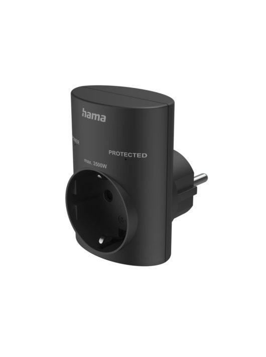 Hama Hálózati Túlfeszültségvédő adapter Black