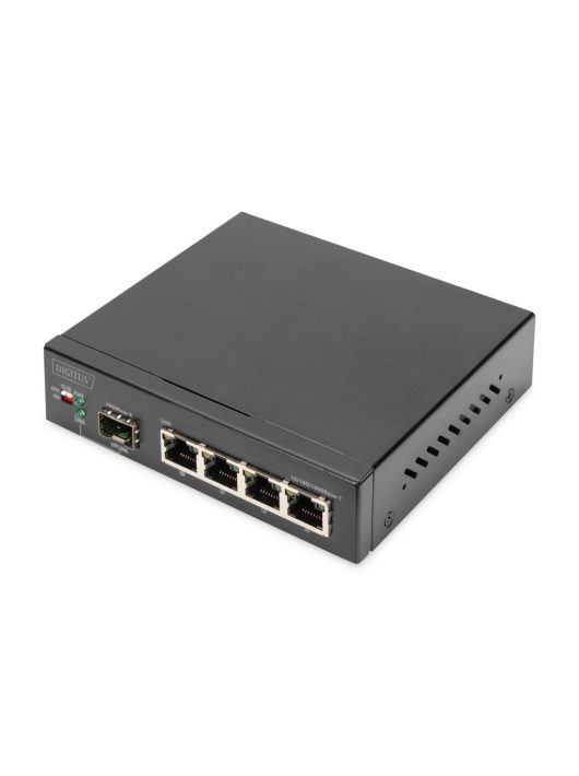 Digitus 4-Port Gigabit Network Switch 1 SFP Uplink Black