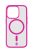 Cellularline Pop Mag Back Cover with Magsafe Support for Apple iPhone 15 Pro, Clear/Pink