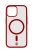 Cellularline Pop Mag back cover with Magsafe support for Apple iPhone 15, clear/red