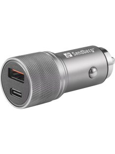 Sandberg Car Charger 1xQC3.0+1xUSBC 48W Grey