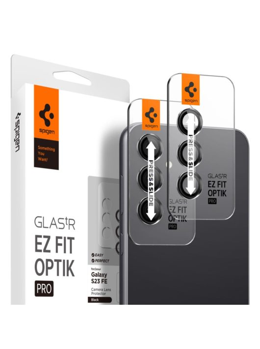 Spigen Samsung Galaxy S23 FE Glass tR EZ Fit Optik Pro Black (2 Pack)