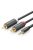 UGREEN 2xRCA to 3,5mm jack male/male cable 1,5m Black 