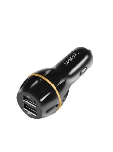   Logilink USB car charger 2xUSB ports with QC technology 19,5W Black