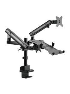   Gembird MA-DA3-02 Desk mounted adjustable monitor arm with notebook tray (full-motion) 17"-32" Black