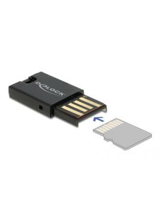 DeLock USB 2.0 Card Reader for Micro SD memory cards Black