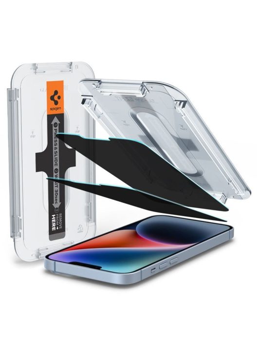 Spigen Glass tR EZ Fit Transparency Sensor Open Privacy 2 Pack - iPhone 14/13 Pro/13